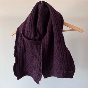 Ted Baker Purple Wool Knit Scarf